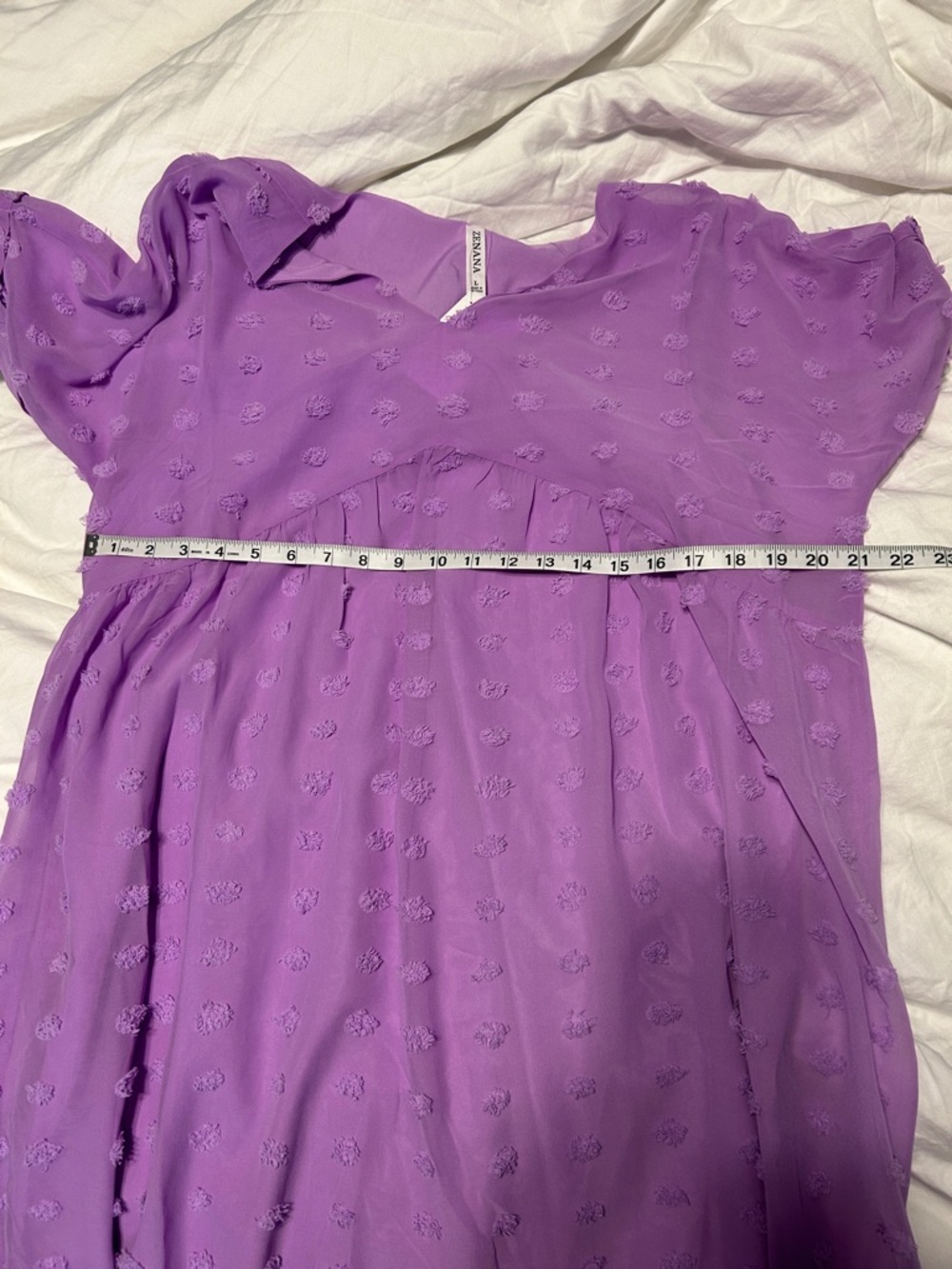 Zenana Outfitters Large Lavender V-Neck Dress - Picture 10 of 11